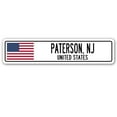 thumbnail image 1 of PATERSON NJ UNITED STATES Street Sign American flag city country  gift, 1 of 5