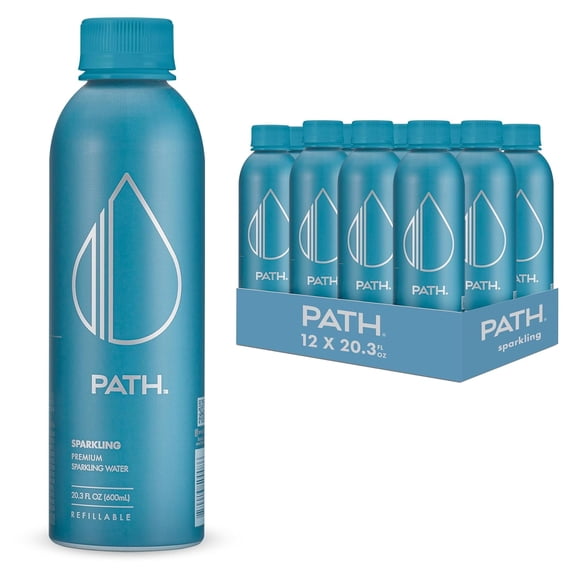 PATH Water Ultra-Purified Sparkling Water, 20 fl oz, 12 Pack Aluminum Bottles