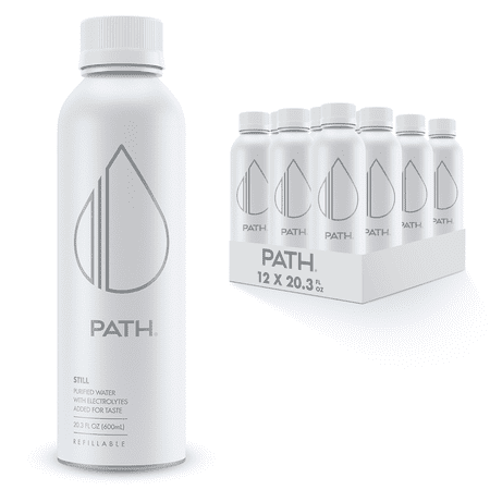 PATH Water Ultra-Purified Still Water, 20 fl oz, 12 pack Aluminum Bottles