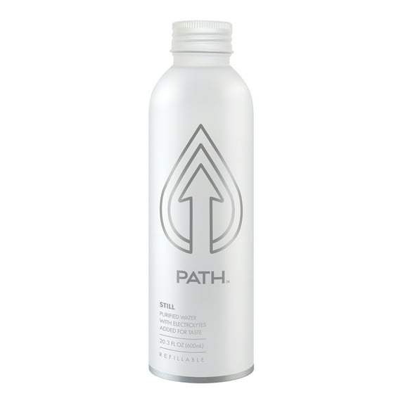 PATH Water, Purified Bottle Water in Reusable Aluminum Bottle, 20.3oz