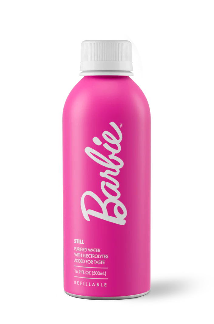 PATH Water Ultra-Purified Still Water, 16.9 fl oz, 12 pack Aluminum Bottles, Limited Edition Barbie