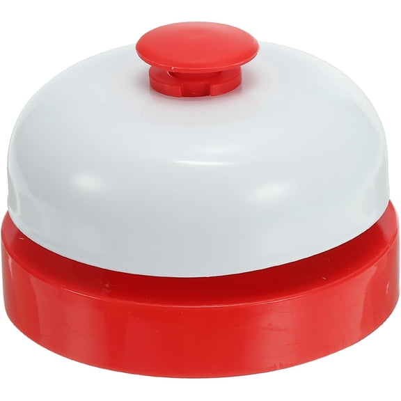 PATIKIL Desk Call Bell 2.5" Diameter, Dinner Desk Front Bell for Service with Metal Anti-Rust Construction for Hotel Restaurant Reception Areas Office Warehouse, Yellow/Red