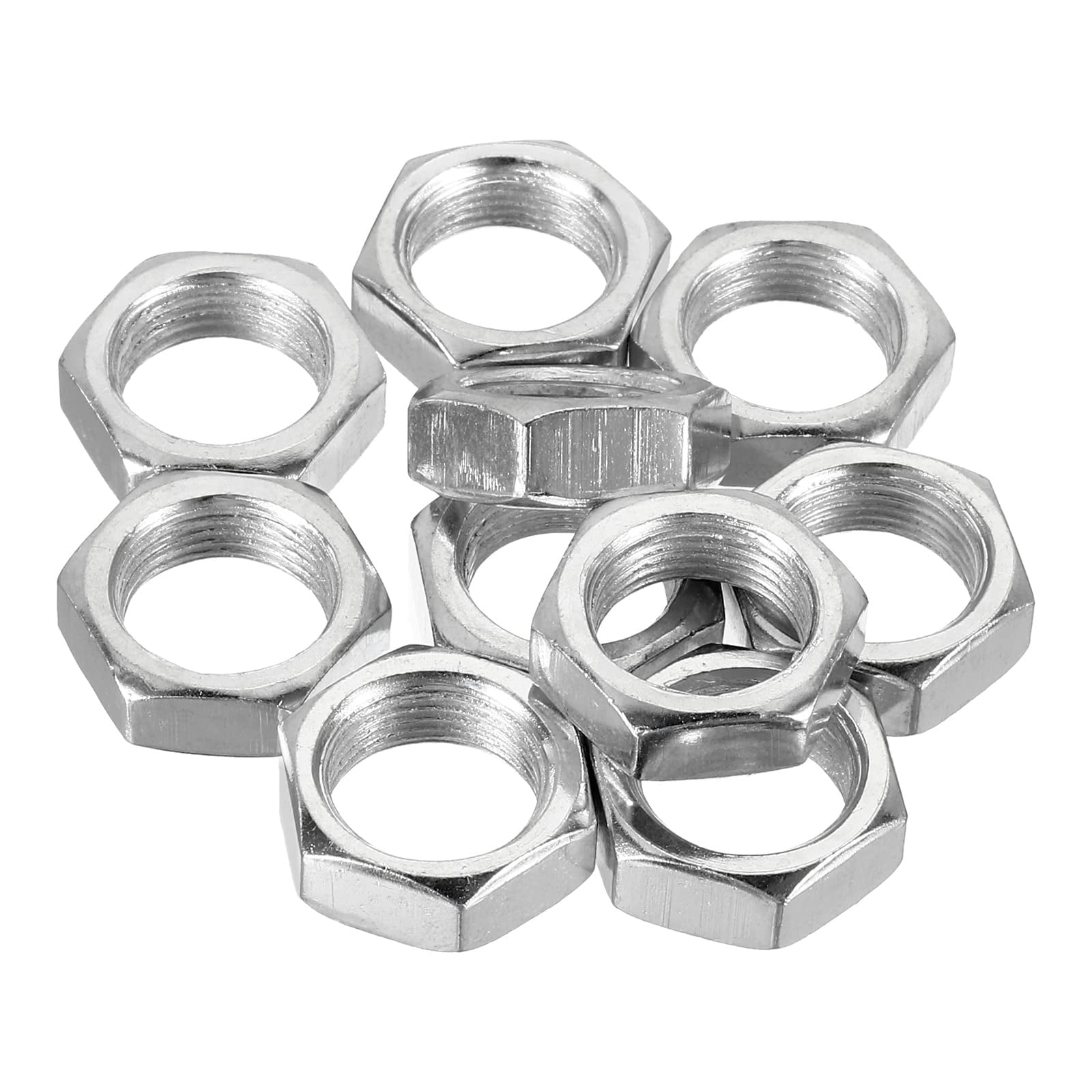 12PCS 7/16-20 Hex Nuts, Carbon Steel Zinc Plated For DIY & Repair