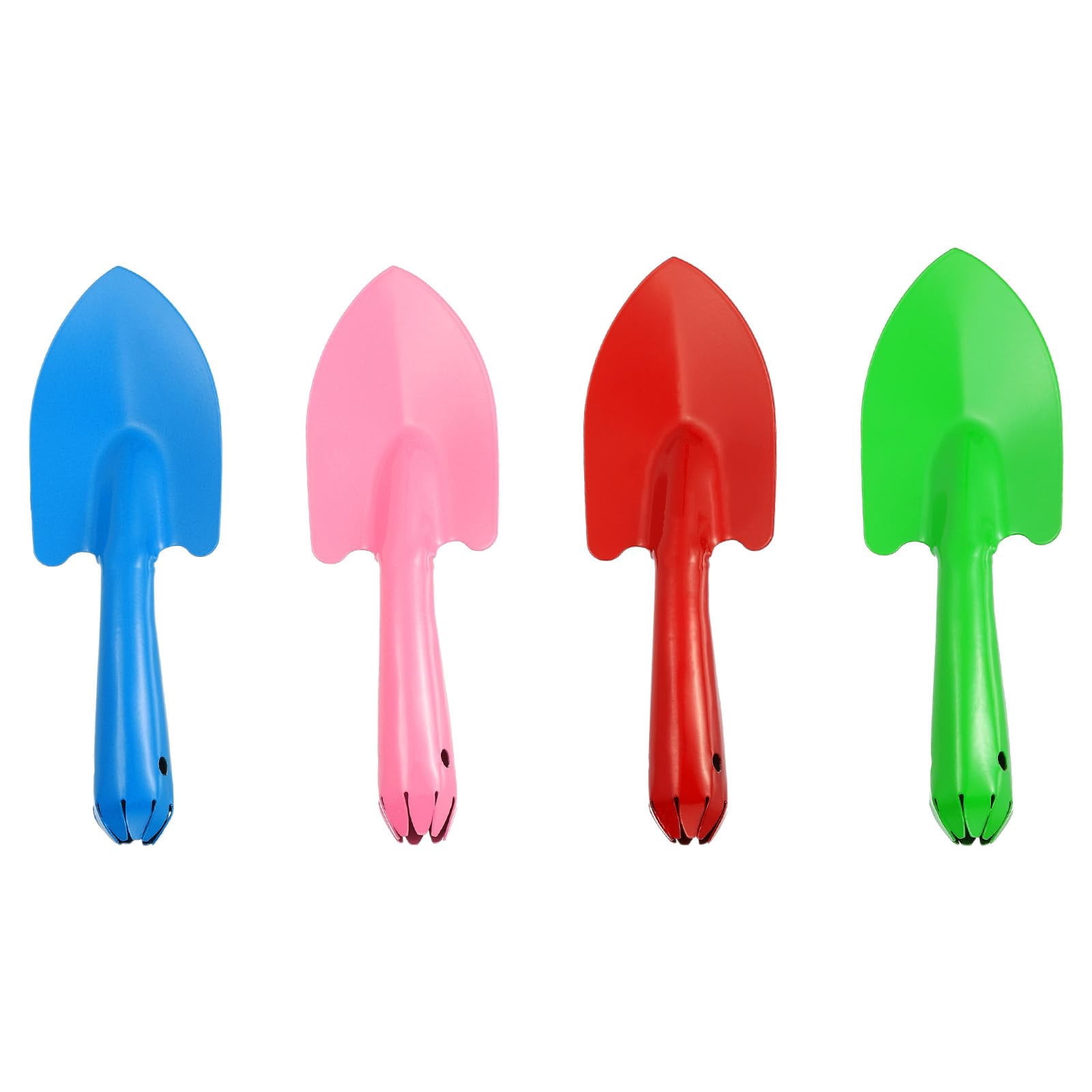 Set 4 Mini Palette In Metallo PATIKIL Colorate (rosso, Verde, Blu, Rosa) Per Giardinaggio, Sabbia E Trapianto, 195x65 Mm