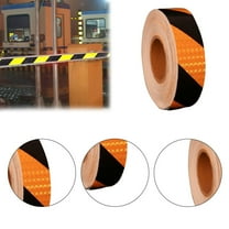 PATIKIL Reflective Tape 1 Roll Self Adhesive High Visibility Caution Warning Tape Reflector For Trucks Trailers Cars(C)
