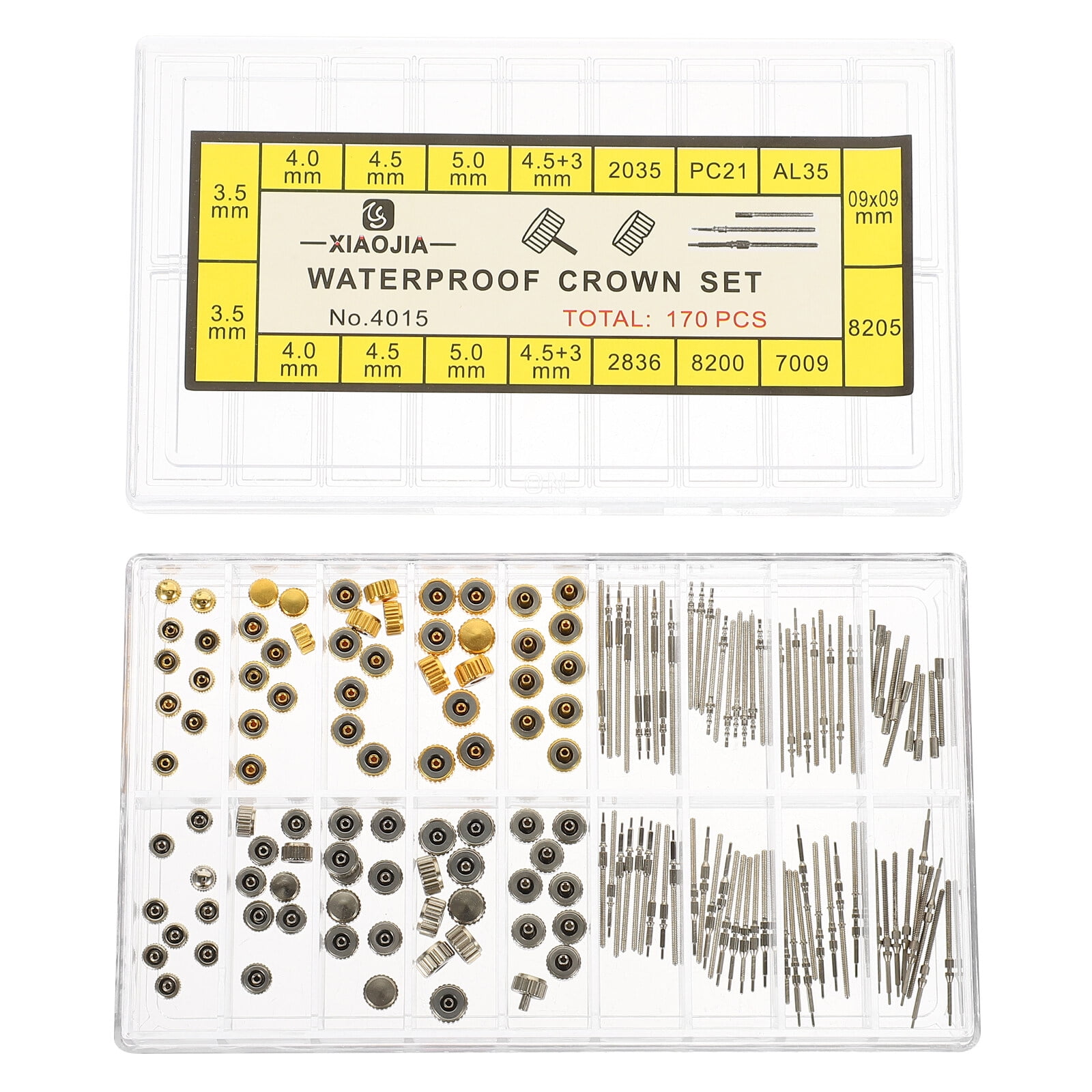 PATKAW 1 Box of Watch Crowns Replacements Watch Repairing Tools Copper