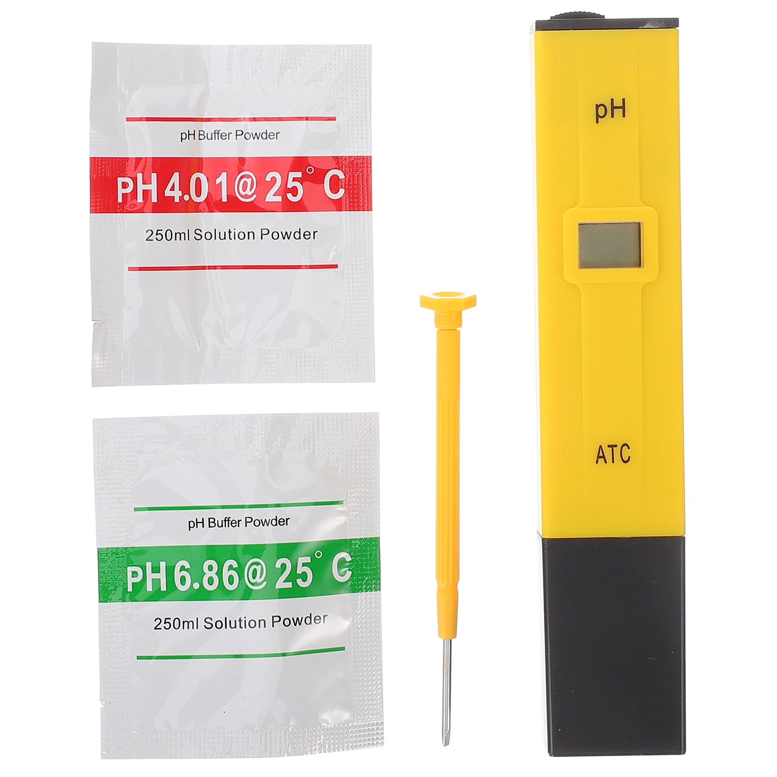 PATKAW 1 Set Ph Meter with Buffer Solution Powder ATC Ph Calibration