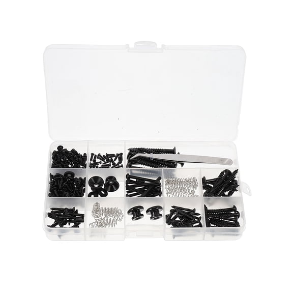 PATKAW 1 Set Portable Guitar Repair Screws Kit Practical Guitar Accessories (Black)