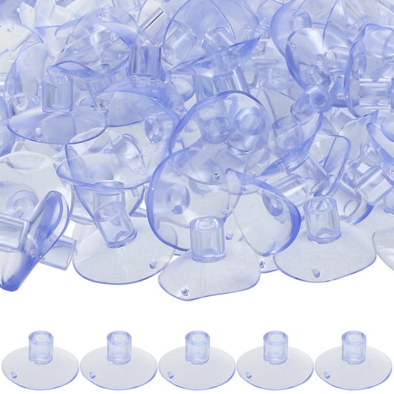 PATKAW 100pcs Transparent Flagpole Suction Cups Small Suction Cups Table Top Suction Cups