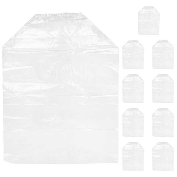 PATKAW 10pcs Fish and Shrimp Fry Packaging Bag Transparent Thickened Oxygen Plastic Bags Aquatic Packaging Bag (White 40x65x12 cm)