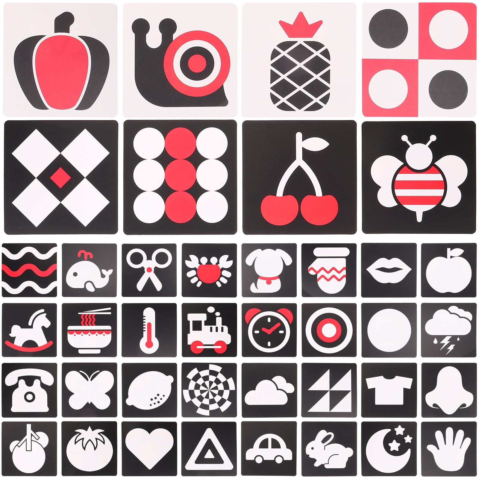 PATKAW 2 Sets of Infant Flash Cards Infant Flash Card Visual