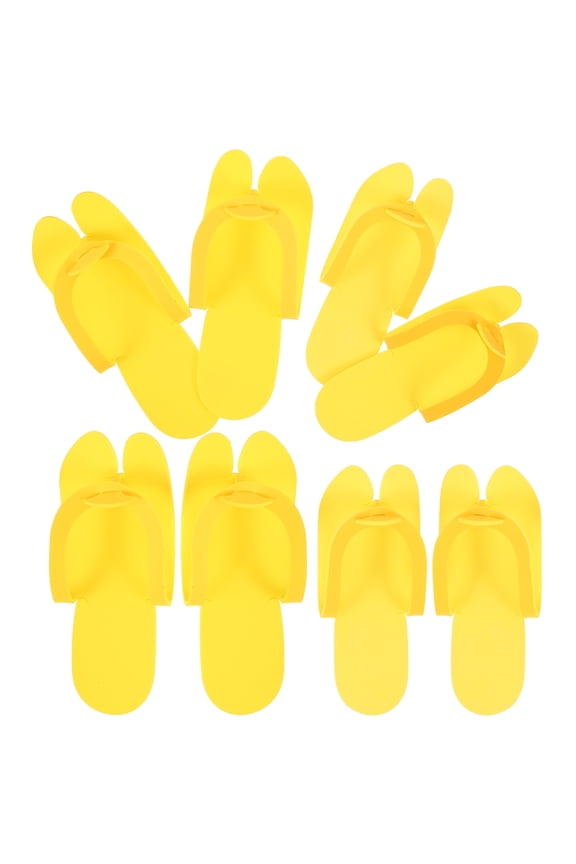 4 Pairs Disposable Salon Slippers for Guests, Lightweight Pedicure and Hotel Slippers, Comfortable, Convenient Footwear for