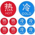 PATKAW 5 Pairs Hot And Cold Sticker Hot And Cold Water Indicator Label