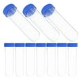 PATKAW 50pcs Scientific Test Tubes Test Vials Clear Test Tubes