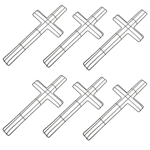 PATKAW 6pcs Cross Wreath Frame Cross Shaped Wreath Frame DIY Cross Frame Reusable Metal Wire Wreath Frame