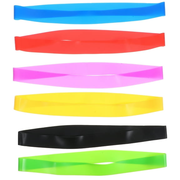 PATKAW 6pcs Silicone Towel Bands For Beach Chair Windproof Beach Towel Clip Bands Stretchable Bands