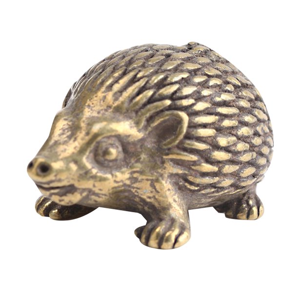 SEWCHICS Brass Hedgehog Ornament Golden 1Pcs 1.3X0.8X0.7In