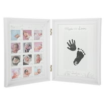 PATKAW Baby Picture Frame Newborn Handprint Footprint Frame Baby Milestone Picture Frame