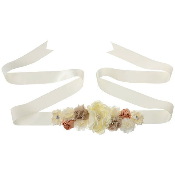 PATKAW Baby Shower Belly Sash Flower Belt Maternity Sash Decorative Pregnancy Sash for Baby Shower Party