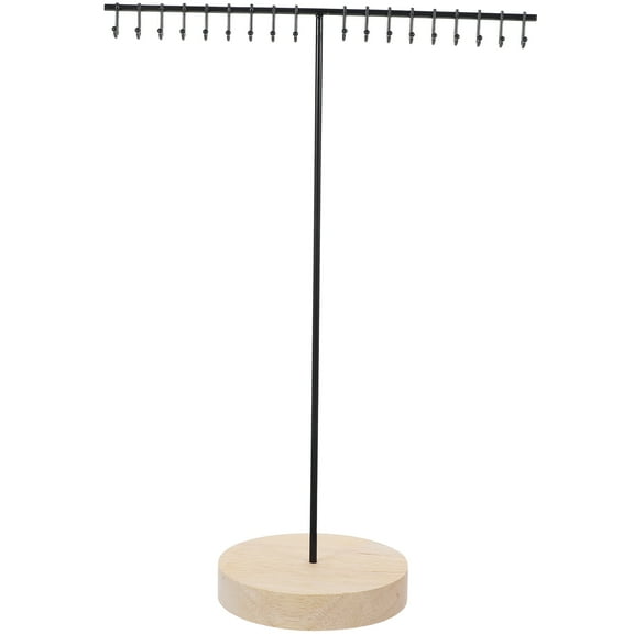 SEWCHICS Necklace Holder Jewelry Stand Iron Wood 1Pack 15.92X11.40X5.31in