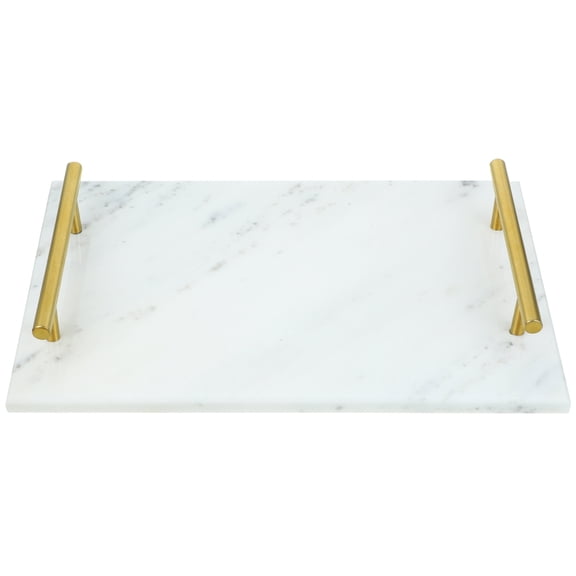 HOOWIFFY Patkaw Marble Storage Tray with Handle for Home, Kitchen, and Party Use