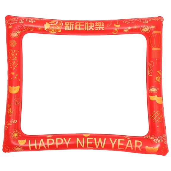 New Year Photo Booth Frame Large Inflatable PVC New Year Selfie Frame