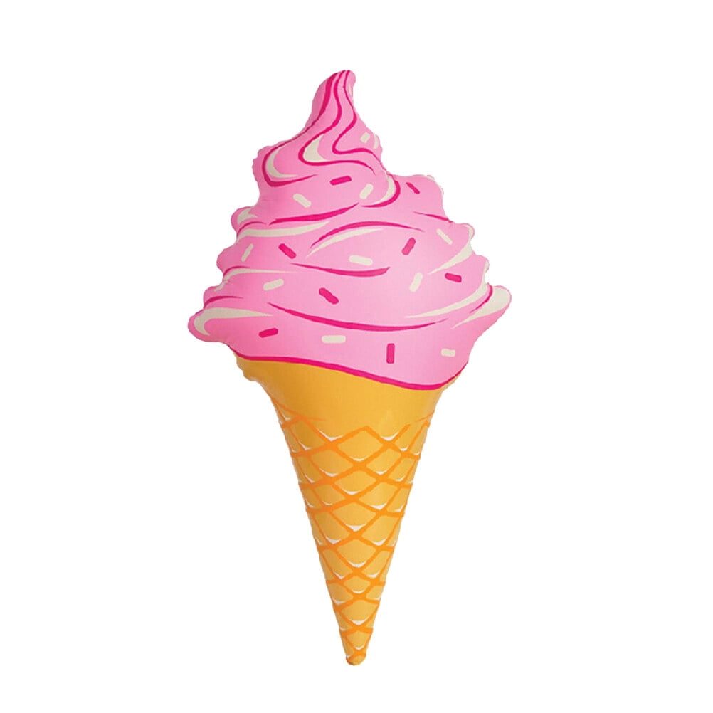 PATKAW PVC Summer Swimming Inflatable Float Beach Toy Ice Cream Shape Pool Toys Float Swimming Tube Water Play Toys for Women Girls (Pink）