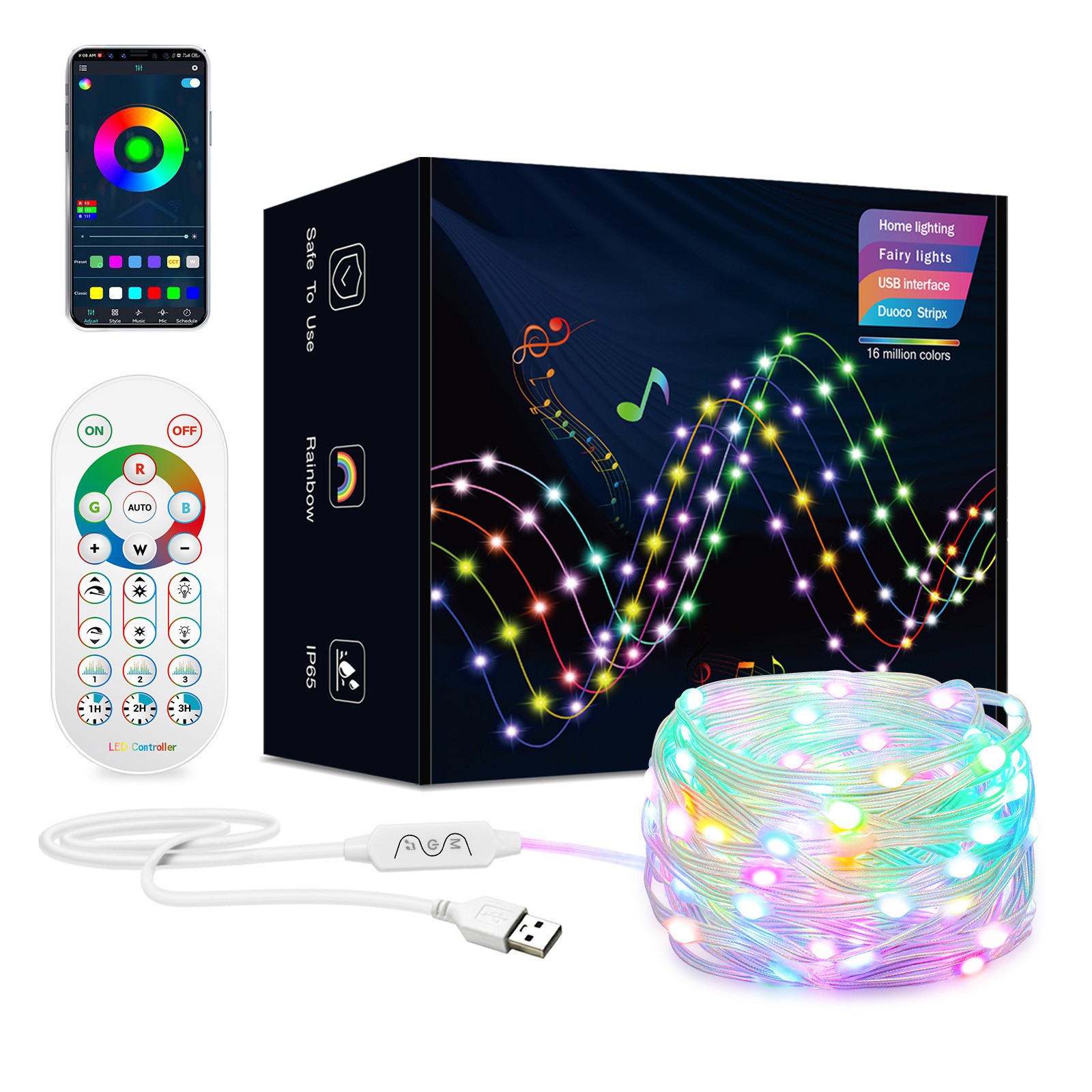 PATLOLAV Christmas LED String Lights, Multi Color Changing Fairy Lights