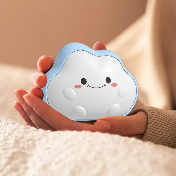 PATLOLAV Hand Warmers, Rechargeable Cute Cloud Electric Hand Warmer 9-Color Lights Reusable Heater Portable Pocket Heater Fast Dual-Sided Heating Winter Gifts for Holiday Hunting Camping Golf