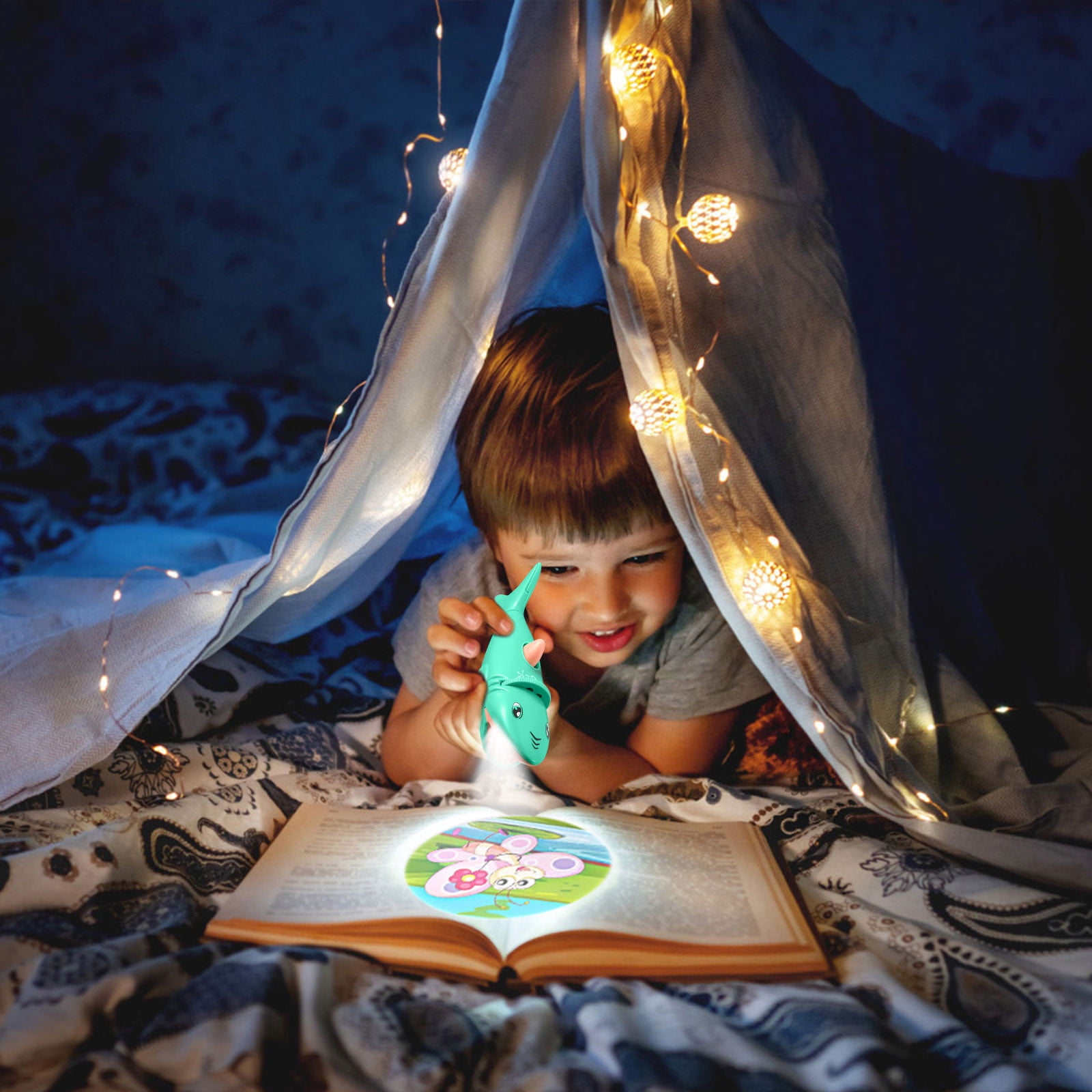 PATLOLAV Kids Flashlight Projector, Flashlight Projector Fun Flashlight