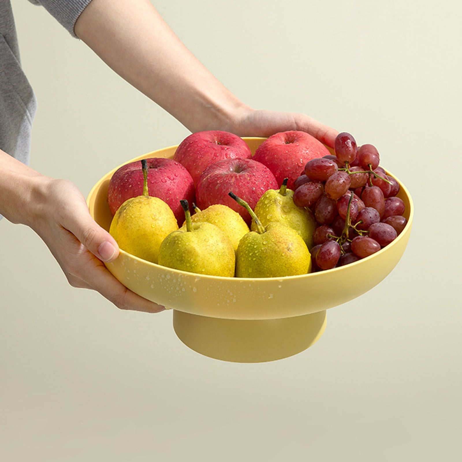 PATLOLAV Multipurposes Plastic Fruits Bowl, 10.5Inch Decorative