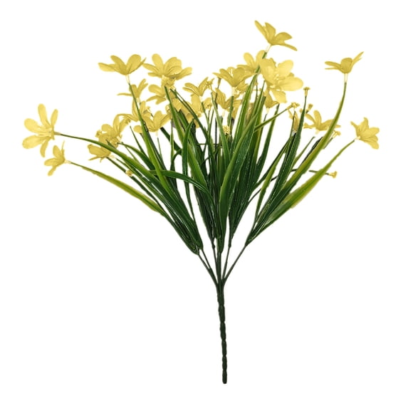 PATLOLLAV Artificial Orchid Silk Flowers Artificial Flowers Bundles Porch Flowers 1 Green Shrubs Garden Artificial Flowers for Garden Wedding Home Faux Flowers