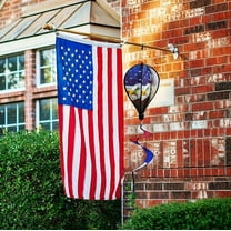 PATLOLLAV 1 Pcs 4th of July Hot Air Balloon Wind Spinner Garden Windmills and Spinners Decorations Outdoor Hanging Decor Windsock Ornaments for Garden Lawn Yard