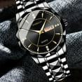 thumbnail image 1 of PATLOLLAV 1 Pcs Analog Quartz Watch Wrist Watch with Stainless Steel Chronograph Quartz Watch for Men Women, Auto Date, 1 of 8