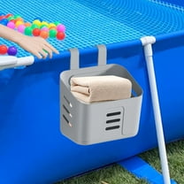 PATLOLLAV 1 Pcs Poolside Storage Basket Above Ground Pool Accessories, Swimming Pool Storage Baskets, Versatile Organizer for Pool Toys,Towels, Beverages