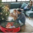 thumbnail image 1 of PATLOLLAV 1 Pcs Premium Round Wreath Storage Bag 36" | Garland Wreaths Container with Clear Window for Christmas Easy Storage, 1 of 7