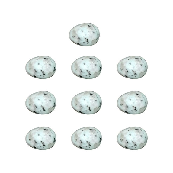 PATLOLLAV 10Pcs Easter Worry Stones Egg Rock Crystal Gemstone Polished Mineral Rock Egg Stones Pocket Palm Chakra Eggs Crystal for Anxiety Relief Meditation Reiki Balancing Easter Decor