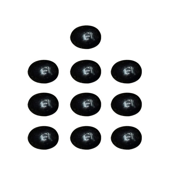 PATLOLLAV 10Pcs Easter Worry Stones Egg Rock Crystal Gemstone Polished Mineral Rock Egg Stones Pocket Palm Chakra Eggs Crystal for Anxiety Relief Meditation Reiki Balancing Easter Decor