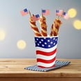 thumbnail image 1 of PATLOLLAV 16 Pcs Patriotic USA Flag 9oz Cups, Disposable Paper Cups for Independence Day Mmeorial Day Election Events Party Supplies Picnic Camping, 1 of 4