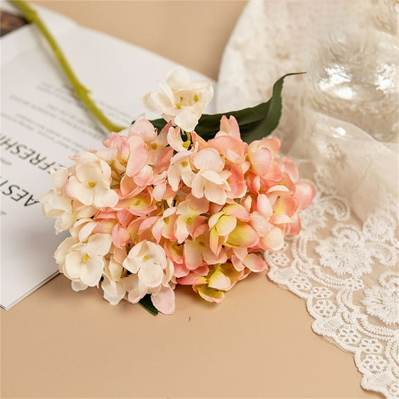 PATLOLLAV 18Inch Artificial Hydrangea Silk Flowers Bouquet,Road Lead Flower Wall Decoration False Flower,Faux Hydrangea Stems for Wedding Centerpieces Home Decor