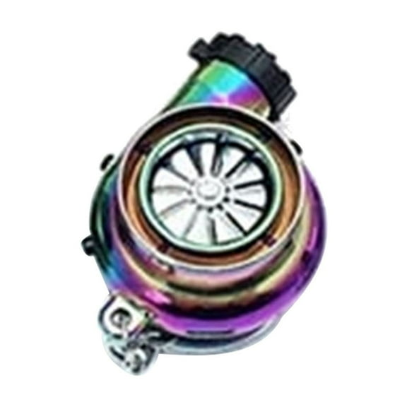 PATLOLLAV 2 In1 Rechargeable Car Turbo Turbocharger Keychain Lighter with Gift Box,Key Chain Ring Spinning TurboTurbocharger Keychain Compressor Key Chain Ring Keyring Keyfob for Father Mother