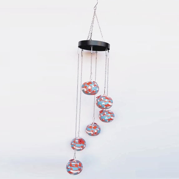 PATLOLLAV 2 in 1 Hummingbird Feeder, Beautiful Plastic Wind Chime & Hanging Bird Feeder Hummingbird Feeder for Outside Lawn Yard Garden Decor