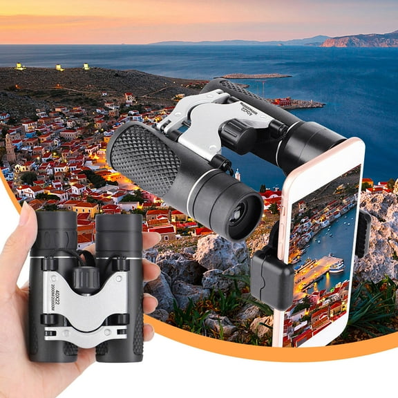 PATLOLLAV 200x25 Compact Binoculars For Adults And Kids, High Powered Mini Pocket Binoculars, Small Binoculars For Watching Travel Viewing Outdoor