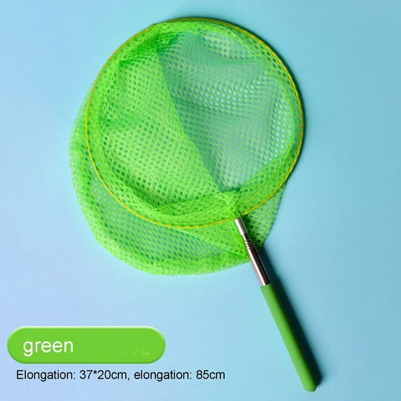 PATLOLLAV 3 Pcs Pool Skimmer Net Stainless Steel Retractable Pool Cleaning Nets, Colorful Telescopic Fishing Nets for Beach Park Pool