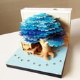 thumbnail image 1 of PATLOLLAV 3D Note Paper Treehouse Pen Holder, Funny Cute 5D Paper Carving Art Notepad DIY Building Block Kawaii Sticky Notes Memo Pad Creative Post Notes Treehouse for Office/Reading Room, 1 of 5