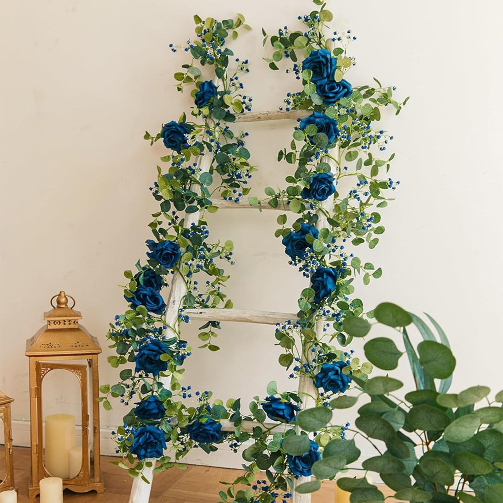 PATLOLLAV 5.6Ft Eucalyptus Garland,Artificial Flowers Fake Flower