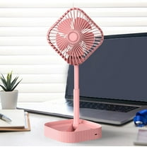 PATLOLLAV 6" Foldable Pedestal Fan Portable Standing Fan with 3 Speeds and 1200mAh Rechargeable Battery, Foldaway Telescopic Ultra Quiet Pedestal Fan for Home, Office, Camping