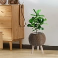 thumbnail image 1 of PATLOLLAV 7.68 Inch Small Woven Planter Pot with Stand, Plant Pot with Legs Indoor Desktop Planter Decorative Storage Container for Home Office Shelf Decor, 1 of 6