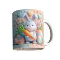 thumbnail image 1 of PATLOLLAV Adorable Easter Bunny Pattern Ceramic Mug - Cute Rabbits Coffee Mug - Pastel Egg Tea Cup - Festive Spring Aesthetic Drinkware for Home, Office - Gift for Kids, Women, Animal Lovers, 1 of 6