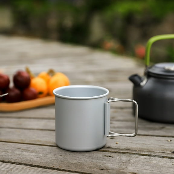 PATLOLLAV Aluminum Alloy Camping Mug Lightweight, Portable Backpacking Mug for Hiking, Camping, and Outdoor Adventures Portable Camping Cups for Hot & Cold Drinks